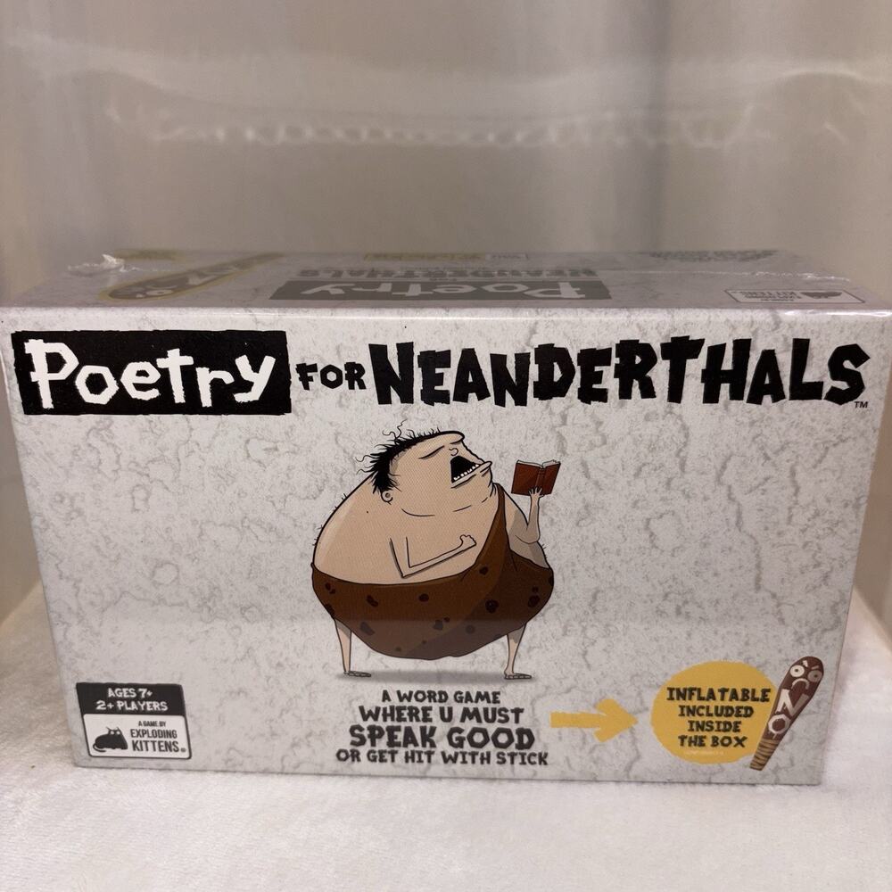 Poetry For Neanderthals Family Card Game By Exploding Kittens Fun Sealed NEW